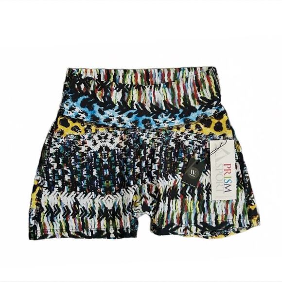 PrismSport Women’s Shorts Multicolor Dri Flex Fabrics Made in USA Size‎ S NWT - Picture 1 of 4